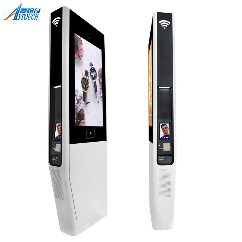 IP65 1920x1080 Digital Signage Totem Advertising Ac 110-240v 1500-2500 Cd/M2